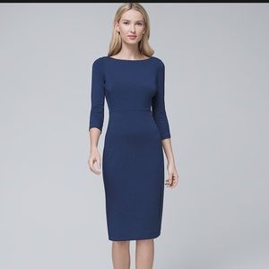White House Black Market Boatneck Sheath Dress